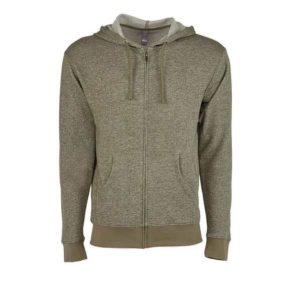 9600 Next Level Unisex Pacifica Full-Zip Hoodie Military Green