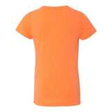 3712 Next Level Girls’ CVC Princess T-Shirt Neon Heather Orange