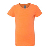 3712 Next Level Girls’ CVC Princess T-Shirt Neon Heather Orange