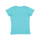 3507 LAT Women's Fine Jersey V-Neck Tee Caribbean