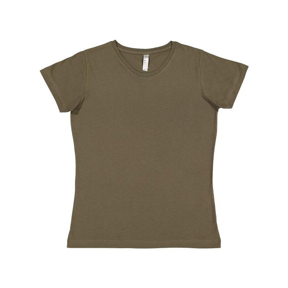 3516 LAT Women's Fine Jersey Tee Military Green