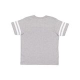 6137 LAT Youth Football Fine Jersey Tee Vintage Heather/ White