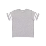 6137 LAT Youth Football Fine Jersey Tee Vintage Heather/ White