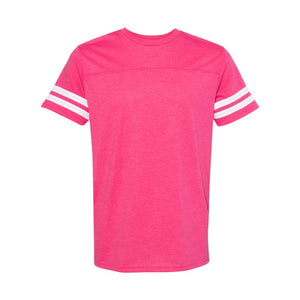 6937 LAT Football Fine Jersey Tee Vintage Hot Pink/ White