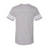 6937 LAT Football Fine Jersey Tee Vintage Heather/ White