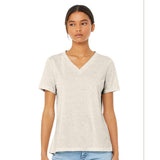 6415 BELLA + CANVAS Women's Relaxed Triblend Short Sleeve V-Neck Tee Oatmeal Triblend