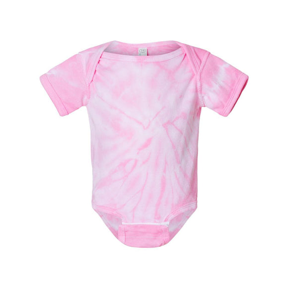 4400CY Dyenomite Infant Cyclone Tie-Dyed Creeper Pink