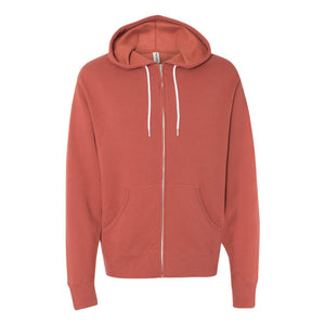 AFX90UNZ Independent Trading Co. Lightweight Full-Zip Hooded Sweatshirt Rust