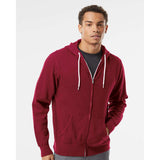 AFX90UNZ Independent Trading Co. Lightweight Full-Zip Hooded Sweatshirt Currant