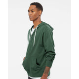 AFX90UNZ Independent Trading Co. Lightweight Full-Zip Hooded Sweatshirt Alpine Green