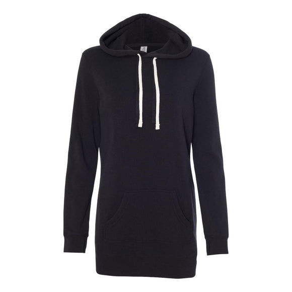 PRM65DRS Independent Trading Co. Women’s Special Blend Hooded Sweatshirt Dress Black