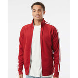 EXP70PTZ Independent Trading Co. Lightweight Poly-Tech Full-Zip Track Jacket Brick Red