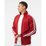 EXP70PTZ Independent Trading Co. Lightweight Poly-Tech Full-Zip Track Jacket Brick Red