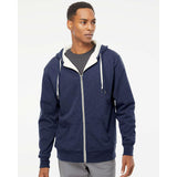 EXP90SHZ Independent Trading Co. Sherpa-Lined Hooded Sweatshirt Navy Heather