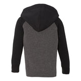 PRM10TSB Independent Trading Co. Toddler Special Blend Raglan Hooded Sweatshirt Carbon/ Black