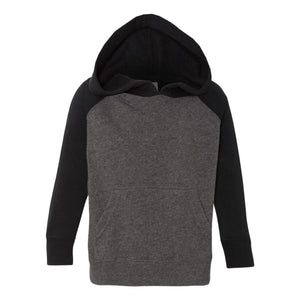 PRM10TSB Independent Trading Co. Toddler Special Blend Raglan Hooded Sweatshirt Carbon/ Black