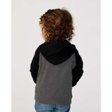 PRM10TSB Independent Trading Co. Toddler Special Blend Raglan Hooded Sweatshirt Carbon/ Black