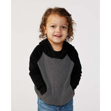 PRM10TSB Independent Trading Co. Toddler Special Blend Raglan Hooded Sweatshirt Carbon/ Black