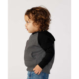 PRM10TSB Independent Trading Co. Toddler Special Blend Raglan Hooded Sweatshirt Carbon/ Black