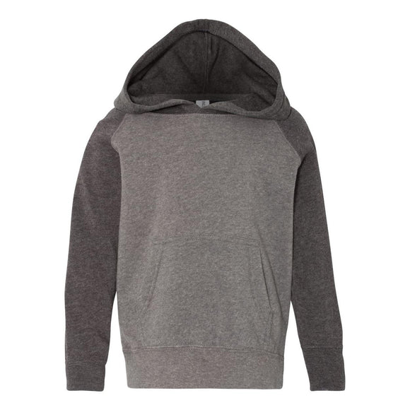 PRM10TSB Independent Trading Co. Toddler Special Blend Raglan Hooded Sweatshirt Nickel/ Carbon