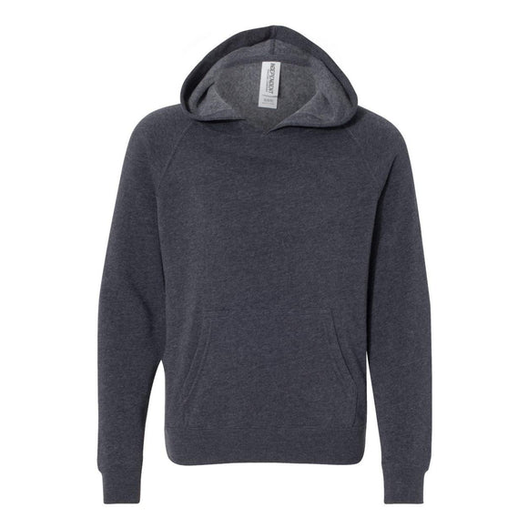 PRM15YSB Independent Trading Co. Youth Special Blend Raglan Hooded Sweatshirt Midnight Navy