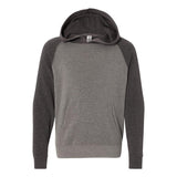 PRM15YSB Independent Trading Co. Youth Special Blend Raglan Hooded Sweatshirt Nickel/ Carbon