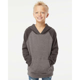 PRM15YSB Independent Trading Co. Youth Special Blend Raglan Hooded Sweatshirt Nickel/ Carbon