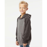 PRM15YSB Independent Trading Co. Youth Special Blend Raglan Hooded Sweatshirt Nickel/ Carbon