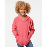 PRM15YSB Independent Trading Co. Youth Special Blend Raglan Hooded Sweatshirt Pomegranate