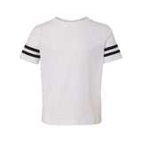 3037 Rabbit Skins Toddler Football Fine Jersey Tee White Solid/ Black