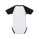 4430 Rabbit Skins Infant Baseball Fine Jersey Bodysuit White Solid/ Black