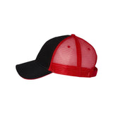 S102 Valucap Sandwich Trucker Cap Black/ Red