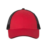 S102 Valucap Sandwich Trucker Cap Red/ Black