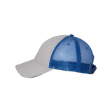 S102 Valucap Sandwich Trucker Cap Grey/ Royal