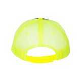 S102 Valucap Sandwich Trucker Cap Charcoal/ Neon Yellow