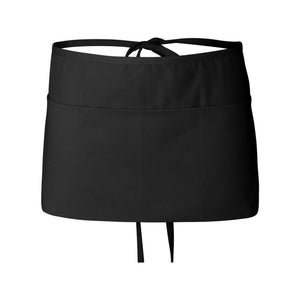 Q2115 Q-Tees Waist Apron with Pockets Black