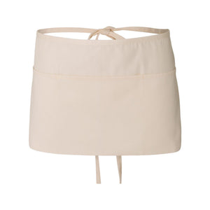 Q2115 Q-Tees Waist Apron with Pockets Natural