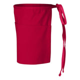 Q2115 Q-Tees Waist Apron with Pockets Red