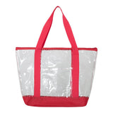 7009 Liberty Bags Clear Boat Tote Red