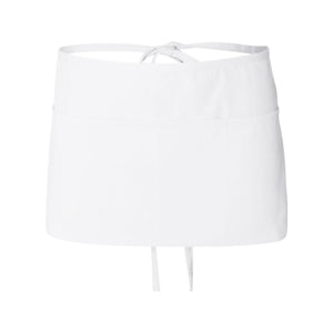 Q2115 Q-Tees Waist Apron with Pockets White