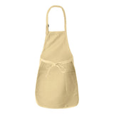 Q4350 Q-Tees Full-Length Apron with Pockets Natural