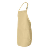 Q4350 Q-Tees Full-Length Apron with Pockets Natural