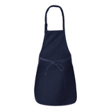 Q4350 Q-Tees Full-Length Apron with Pockets Navy