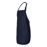 Q4350 Q-Tees Full-Length Apron with Pockets Navy