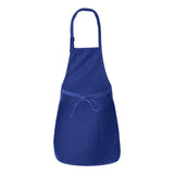 Q4350 Q-Tees Full-Length Apron with Pockets Royal