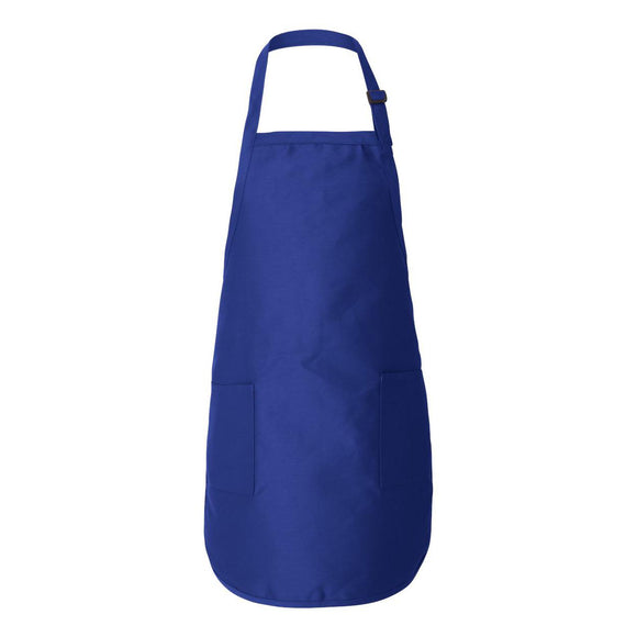 Q4350 Q-Tees Full-Length Apron with Pockets Royal