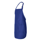 Q4350 Q-Tees Full-Length Apron with Pockets Royal