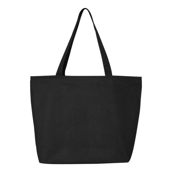 Q611 Q-Tees 25L Zippered Tote Black