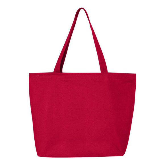 Q611 Q-Tees 25L Zippered Tote Red