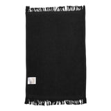 T100 Q-Tees Fringed Fingertip Towel Black